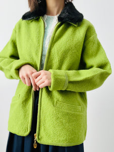 Vintage forest green wool jacket