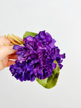 Load image into Gallery viewer, Vintage purple millinery flower

