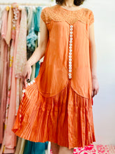 Load image into Gallery viewer, Vintage 1920s orange flapper dress
