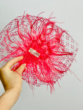 Load image into Gallery viewer, Vintage Pink Millinery Fascinator with Ostrich Feathers
