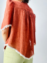 Load image into Gallery viewer, Vintage 1970s top with lady portrait
