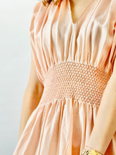 Load image into Gallery viewer, Vintage pink smocked lingerie dress
