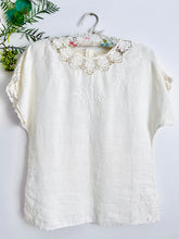 Load image into Gallery viewer, Antique 1910s crochet lace cotton top
