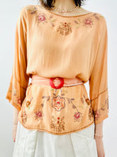 Load image into Gallery viewer, Vintage 1920s peach color beaded blouse
