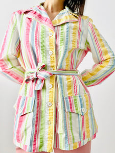 Vintage 1970s pastel stripes jacket