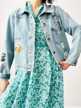 Load image into Gallery viewer, Vintage embroidered denim cropped jacket
