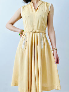 Vintage 1940s rhinestone dress