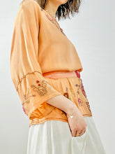 Load image into Gallery viewer, Vintage 1920s peach color beaded blouse
