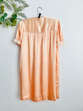 Load image into Gallery viewer, Vintage peachy pink satin babydoll lingerie dress
