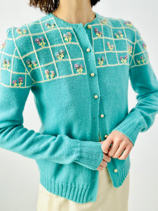 Vintage 1940s embroidered cardigan