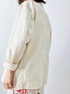 Vintage cream color denim blazer
