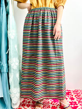 Load image into Gallery viewer, Vintage rainbow colors maxi skirt
