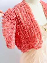 Load image into Gallery viewer, Vintage 1930s ruffled silk bolero in candy pink
