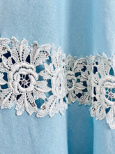 Load image into Gallery viewer, Vintage 1940s blue lace day dress

