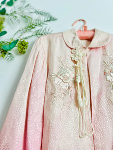 Vintage 1920s pink satin bed jacket