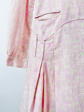 Load image into Gallery viewer, Vintage 1920s pastel pink cotton dress

