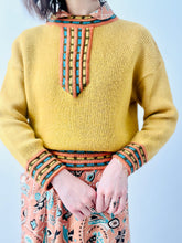Load image into Gallery viewer, Vintage 1970s mustard color sweater
