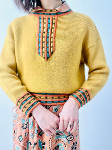 Vintage 1970s mustard color sweater
