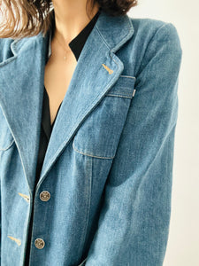 Vintage 1970s blue BIS denim jacket/blazer