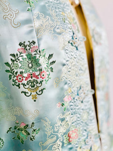 Vintage Pastel Blue Reversible Chinese Jacket