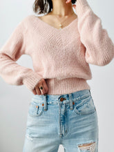 Load image into Gallery viewer, Pastel Pink V Neck Sweater
