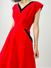 Load image into Gallery viewer, Vintage 1940s red stud dress
