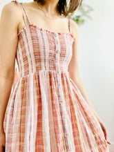 Load image into Gallery viewer, Vintage pastel pink plaid dress
