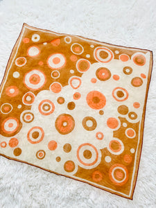 Vintage 1960s Mod style circles print scarf
