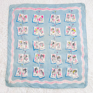 Vintage 1930s Silk Novelty Print Scarf