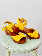 Load image into Gallery viewer, Yellow clog style sandals
