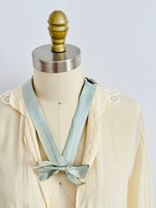 Vintage 1930s beige silk blouse