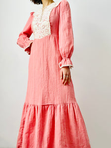 Vintage 1970s pink dress