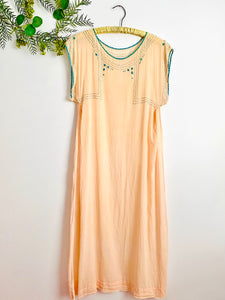 Vintage 1920s embroidered dress lingerie gown