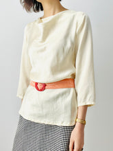 Load image into Gallery viewer, Vintage 1940s silk satin blouse
