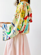 Load image into Gallery viewer, Vintage 1960s novelty print hooded rayon top
