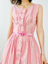 Load image into Gallery viewer, Vintage 1950s pink floral dress
