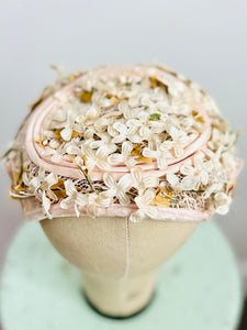 Vintage 1930s pink millinery Fascinator