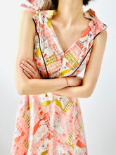 Load image into Gallery viewer, Vintage 1940s pink novelty print dress

