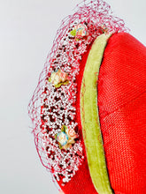 Load image into Gallery viewer, Vintage 1940s beaded hat with veil
