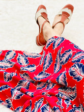 Load image into Gallery viewer, Novelty Print Dress Leaves print Red Dress
