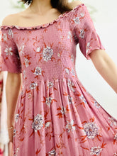 Load image into Gallery viewer, Vintage pink floral babydoll dress
