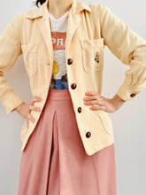 Load image into Gallery viewer, Vintage 1940s monogrammed jacket apricot color blouse
