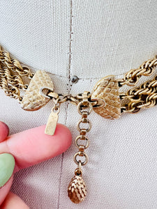 Vintage Monet chain statement necklace