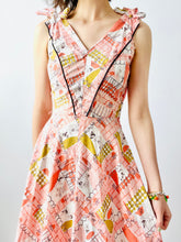 Load image into Gallery viewer, Vintage 1940s pink novelty print dress
