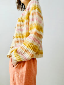 Pastel stripes cardigan/sweater