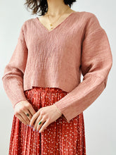 Load image into Gallery viewer, Dusty pink crinkled top
