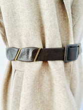 Load image into Gallery viewer, Vintage dark brown leather belt
