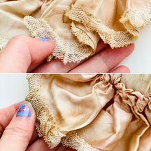 Load image into Gallery viewer, Vintage 1920s half doll pincushion in ruched silk skirt

