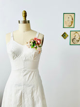 Load image into Gallery viewer, Vintage 1940s white cotton dress
