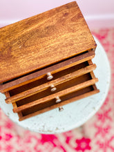 Load image into Gallery viewer, Vintage 4 drawers wooden trinket box

